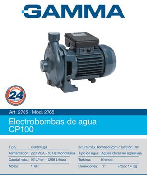 Electrobomba Centrifuga 1 HP Gamma CP100 Mod 