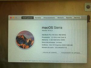 Macbook 13.3 Core I5 Ram 4gb 500hd Permuto