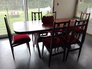 Oportunidad de venta: juego de mesa extensible 6 sillas en