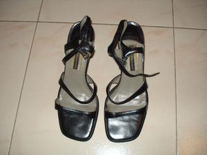 SANDALIAS NEGRAS DE FIESTA HUSH PUPPIES, TALLE 36, 8 CM DE