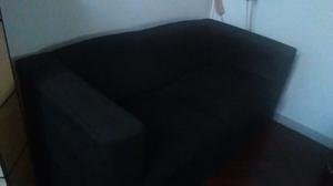 Sillon de 2 cuerpos en chenille negro