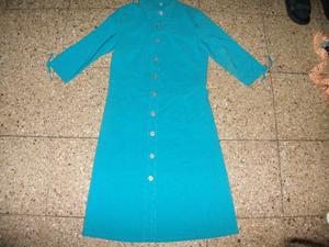 vestido turquesa talle 1 con botones