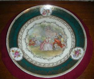 ANTIGUO PLATO DE PORCELANA ROYAL VIENNA FEES ANTIGUEDADES