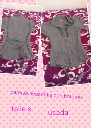 Camisa acuadrille mangas cortas