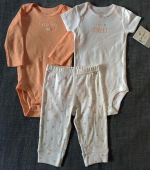 Conjunto Carter's 3 piezas talle 6 meses