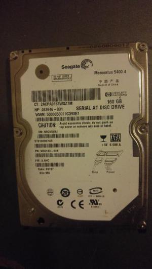 Hdd Sata 2.5 Seagate 160 Gb Funcionando