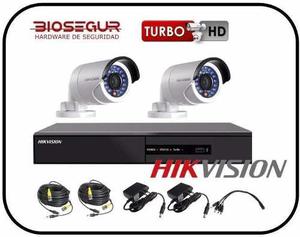 Kit Hikvision 4 Turbo Hd  Shst + 2 Cámaras Fuente