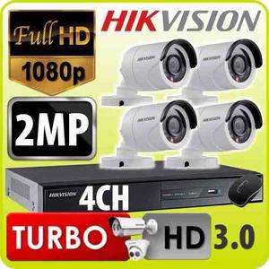 Kit Seguridad Turbo 3.0 2mp Dvr 4ch + 4 Camara 2mp Hikvision