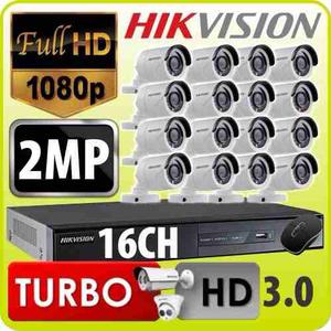 Kit Seguridad Turbo 3.0 Hikvision Dvr  Camaras 2 Mp