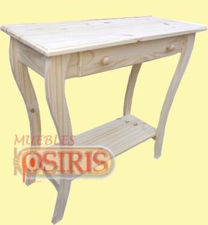 Mesa De Arrime Antigua Con Cajon 0.80 Pino Macizo Oferta