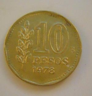 Moneda De 10 Pesos Republica Argentina 