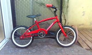 bicicleta zotta rodado 14 playera roja frenos tradicionales