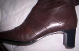 bota cuero marron nro 37 taco 5 cm¡¡ perfecta¡¡¡