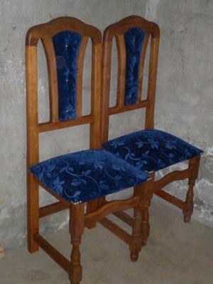 sillas de algarrobo tapizadas