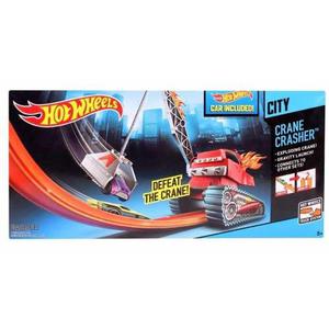 Hot Wheels Pista Grúa Explosiva Hw City + 1 Autito