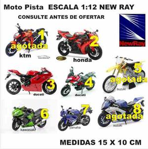 Moto Pistera A Escala 1/12 New Ray Yamaha Ktm Suzuki Honda