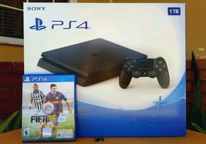 PS4 Slim Nueva 1 TB con Fifa 15