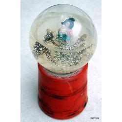 bola de nieve antigua motivo religioso vidrio goma 10x4 cm