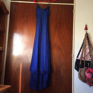 vestido de fiesta largo azul