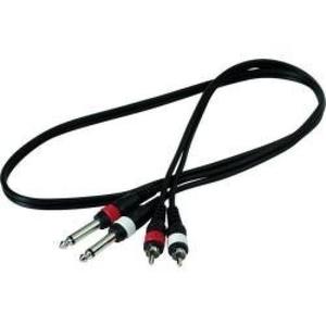 Cable 2 Plug 6.3mm Mono A 2 Rca Estereo Audio De 3 Metro