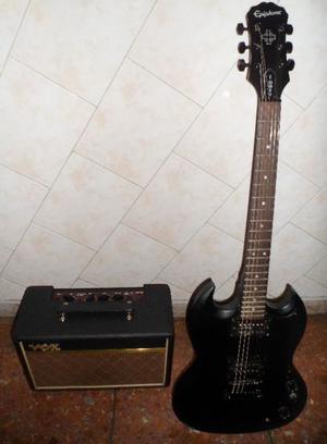 Guitarra eléctrica Epiphone Gothic sg LDT + Amplificador