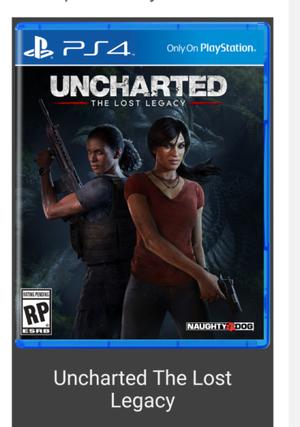 UNCHARTED THE LOST LEGACY PS4 FISICO SELLADO