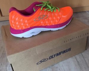 Zapatillas Olympikus Modelo Running Flix Mujer Color Naranja