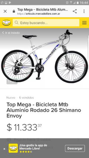 Bicicleta top mega aluminio
