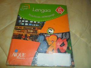 Libro Escolar Lengua, Practicas del Lenguaje 6, Ed. Aique