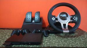 Ps2 Chip.+ 2 Joysticks+volante Y Pedales+ 16 Juegos