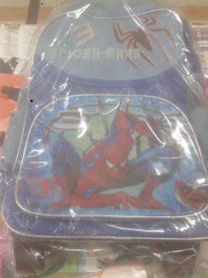 Mochila spiderman color celeste con carro, es un local