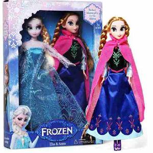 Muñecas Frozen X 2. Anna Y Elsa. Articuladas. Musicales. Eg