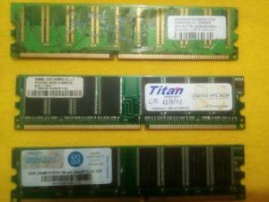 vendo o permuto 4 tarjeta ram DDR de 256mb para pc de