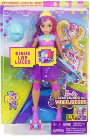 Barbie Aventura Videojuegos Patinadora Bella Luces Y Sonido