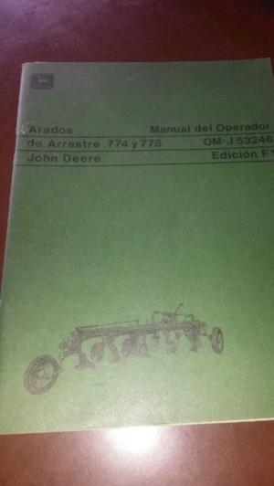Manual del Operador John Deere Arados de Arrastre 774 y 775