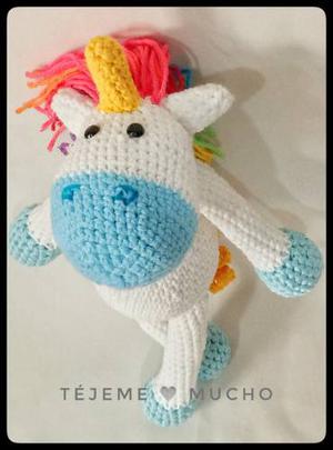 Unicornio Tejido A Crochet Pony Amigurumi Kawaii