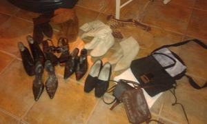 VENDO LOTE DE ZAPATOS, BOTAS Y CARTERAS