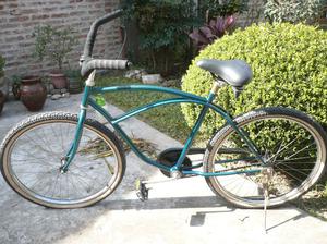 bicicleta playera verde
