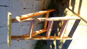 Escalera de madera rustica doble hoja N° 19