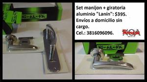 Set: Manijon + giratoria aluminio macizo "Lanín"