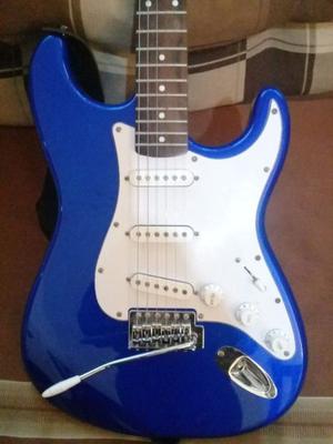 VENDO eléctrica SX Stratocaster azul + amplificador y funda