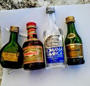 5 botellitas miniaturas de coleccion