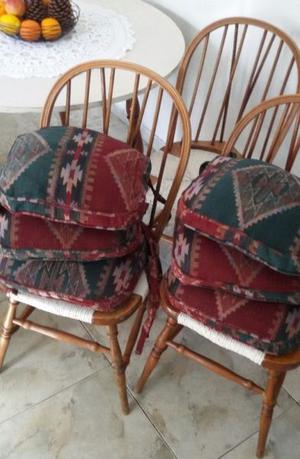6 almohadones cubre silla con cierre tela tapicería