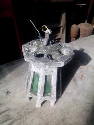 Hermosa y antigua lampara colgante de cemento para reciclar