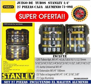 Juego De Tubos Llave Crique Stanley 27 Piezas + maletin