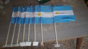 Lote de 8 banderas argentinas