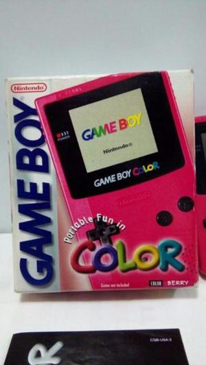 Nintendo Game Boy Color Berry En Caja Excelente + Juego