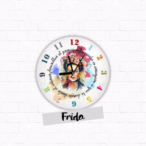 Reloj Frida Kahlo De Pared Diseños A Pedido -homaredesign