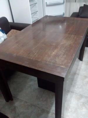 mesa de madera extensible de 1.20 a 1.60 mts