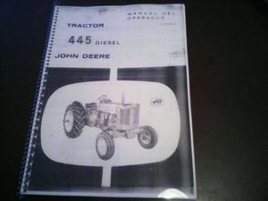 Manual del Operador del Tractor John Deere 445 Diesel